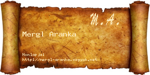 Mergl Aranka névjegykártya
